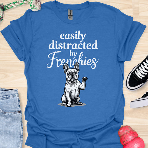 Easily distracted by frenchies - V16 - The Distracting Paw Two T-Shirt